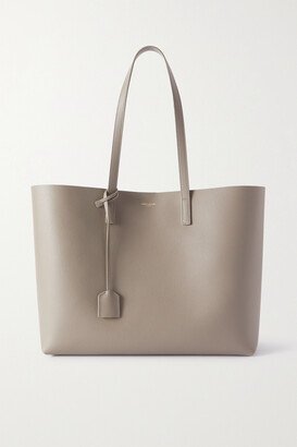 East West Large Leather Tote - Brown