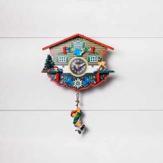 8.5 Red and Blue Alpinist Cuckoo Wall Clock