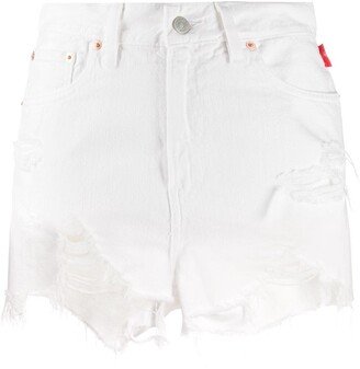 Distressed Denim Shorts-AZ