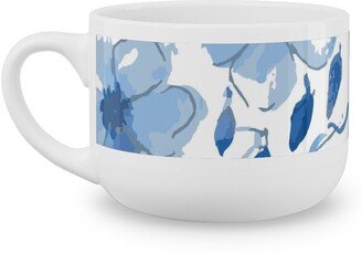 Mugs: The Flow Of The Garden - Blue Latte Mug, White, 25Oz, Blue