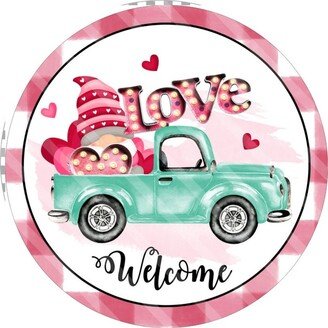 Love Truck Valentine's Day Wreath Sign, Signs For Wreaths, Enhancement