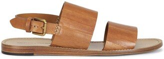 Buckle Eel Skin Sandals