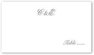 Wedding Place Cards: Minimal Script Wedding Place Card, White, Placecard, Matte, Signature Smooth Cardstock