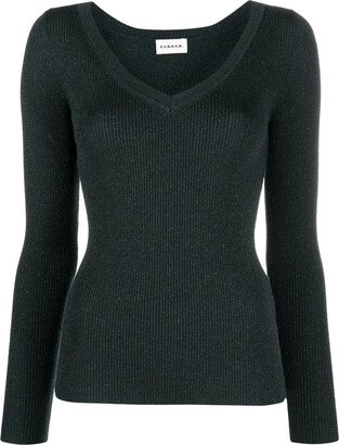 Slim V-neck Pullover