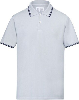Cotton Stripe-Trim Polo Shirt