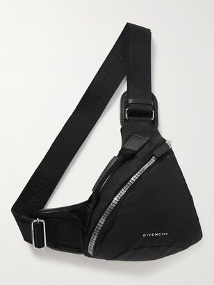 G-Zip Leather-Trimmed Nylon Belt Bag