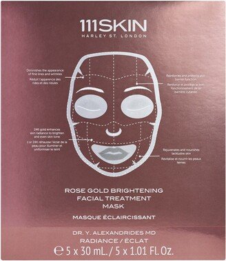 Rose Gold Brightening 5-Piece Facial Treatment Mask Set