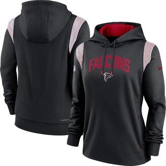 Women's Black Atlanta Falcons Sideline Stack Performance Pullover Hoodie