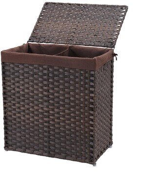 Synthetic Rattan Handwoven Clothes Laundry Basket