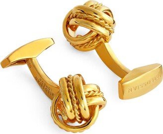 Gold-Plated Silver Knot Cufflinks