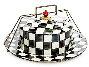 MacKenzie-Childs Courtly Check Enamel Cake Carrier