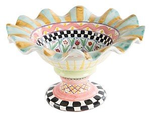 MacKenzie-Childs Taylor Fluted Rim Compote
