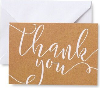 40ct Thank you Kraft Notecard Box Gartner Wedding