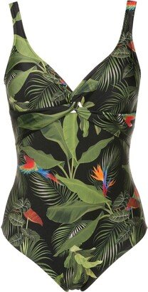 Maillot Adriana botanical-print one-piece