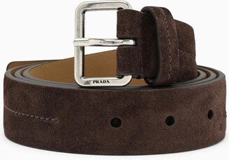 Dark Brown Suede Belt