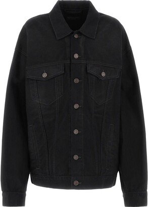 Black Denim Oversize Jacket-AA