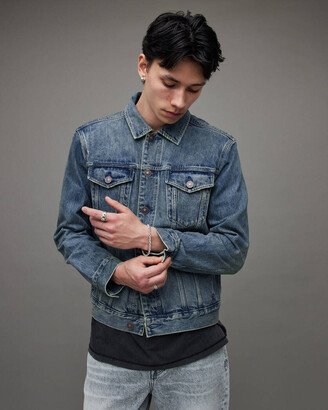 Carrer Washed Denim Trucker Jacket - Indigo