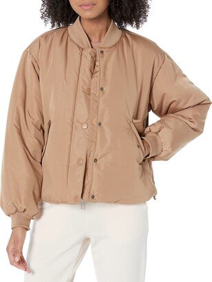 Women's Relaxed-Fit Recycled Polyester Padded Cropped Bomber Jacket (Available in Plus Size) (Previously Amazon Aware)