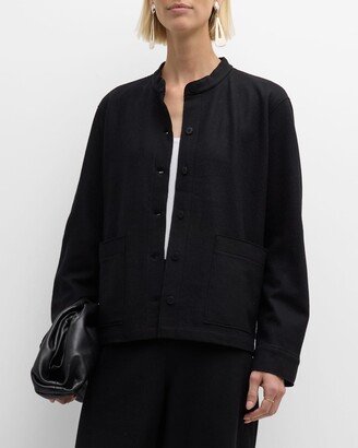 Missy Boiled Wool Shirt Jacket