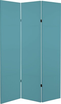 6 ft. Tall Double Sided Teal Canvas Room Divider