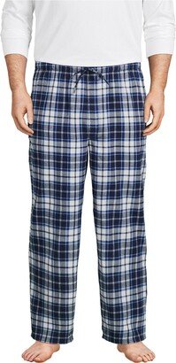 Men's Big and Tall Flannel Pajama Pants - Deep sea navy/ivory plaid