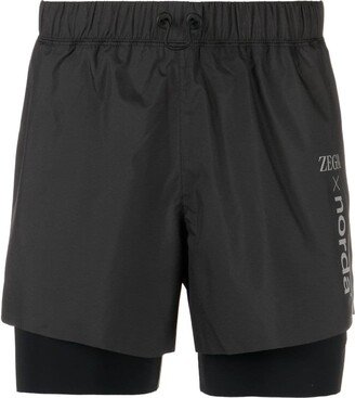 Logo-Print Running-Shorts