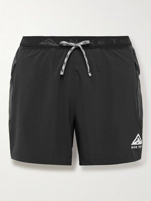 Nike Running Trail Straight-Leg Logo-Print Ripstop-Trimmed Dri-FIT Shorts