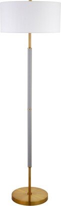 Simone Cool 2-Bulb Floor Lamp - Gray, Gold-Tone