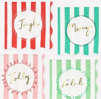 Striped Large Napkins (Pack of 16)