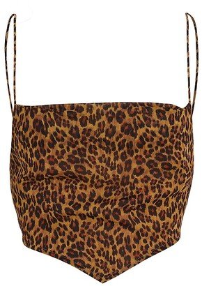 Leonie Leopard-Print Crop Top