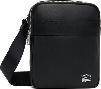 Black Contrast Branded Crossover Bag