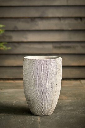 Fiber Concrete Textured Tall Planter, 14