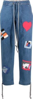 Patch-Detail Loose-Fit Jeans