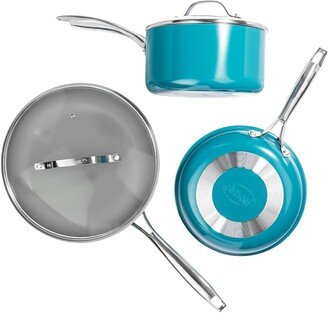 Aqua Blue 5Pc Cookware Set