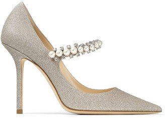 Baily 100mm pearl-embellished pumps