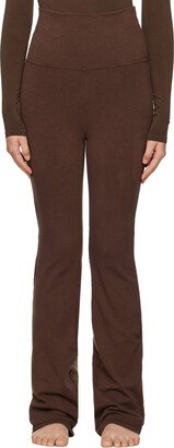 Brown Outdoor Foldover Bootcut Leggings