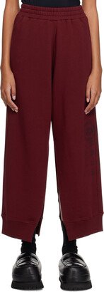 Burgundy Vented Sweatpants