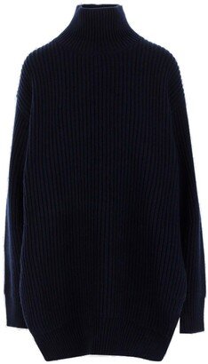 Turtleneck Ribbed Knit Jumper