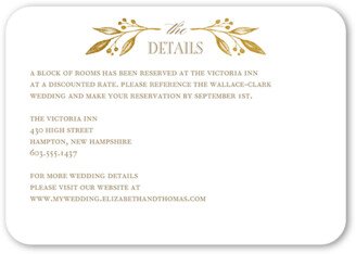 Enclosure Cards: Classic Herald Wedding Enclosure Card, Yellow, Signature Smooth Cardstock, Rounded