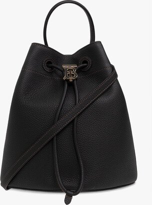 Leather Bucket Bag - Black-AA