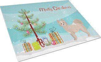 CK3860LCB Tan Pomchi Christmas Tree Glass Cutting Board