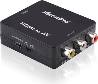 Xtrempro 61085 Hdmi to Av Converter, Hdmi to Rca, 3RCA 1080p Av Cvbs Composite Video Audio Adapter