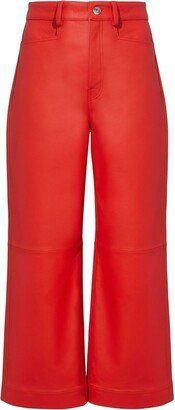 Cropped Leather Trousers-AC