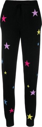 Star-Print Knitted Track Pants