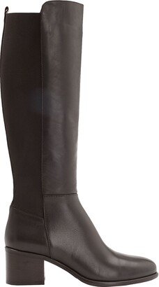 LEONARDO PRINCIPI Leather Heeled Tall Boots Boot Dark Brown