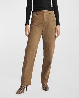 Malia Tapered Italian Cotton Cargo Pants