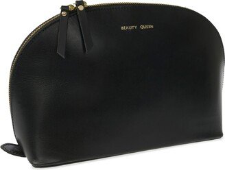 Vida Vida Lunar Black Beauty Queen Leather Wash Bag