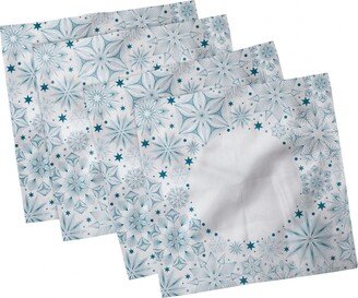 Xmas Snowflakes Set of 4 Napkins, 18 x 18