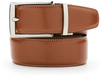 Perry Ellis Portfolio Perry Ellis Men's Tan Leather Reversible Belt - Tan/Black