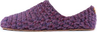 Kingdom of Wow Handmade Bamboo Wool Slippers In Lavender Purple